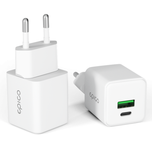 Epico 20W GaN Charger (1x USB-C, 1x USB-A)