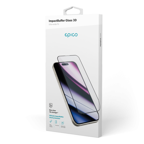 Epico ImpactBuffer Glass 3D for iPhone 16e (13/13 Pro/14)