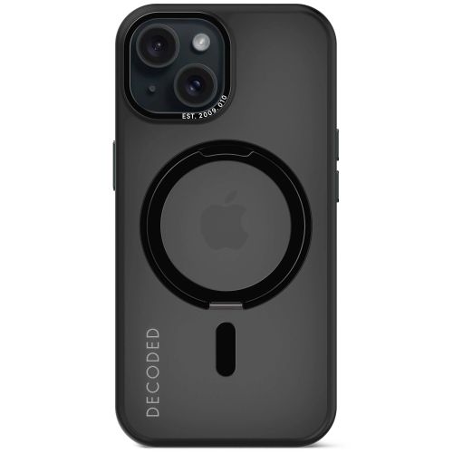 Decoded Recycled Plastic Loop Stand Back Cover for iPhone 15 - Black