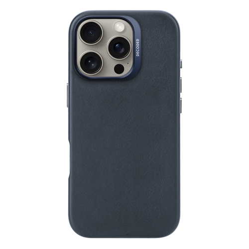 DECODED Leather Case for iPhone 16 Pro - Navy