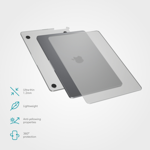 Epico Slim Shell Macbook Air 13.6 - Matt Grey